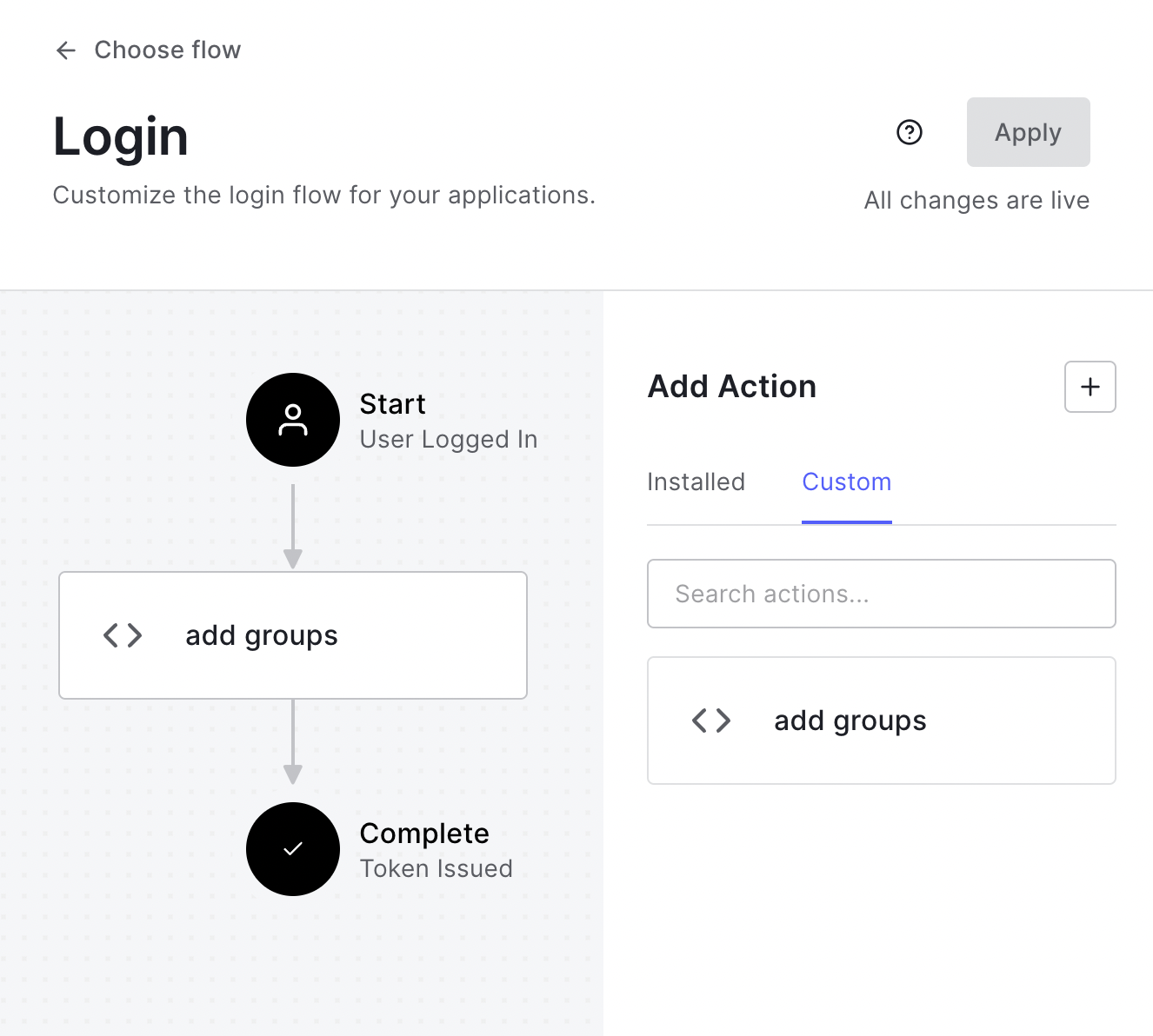 Auth0 Create Login Flow